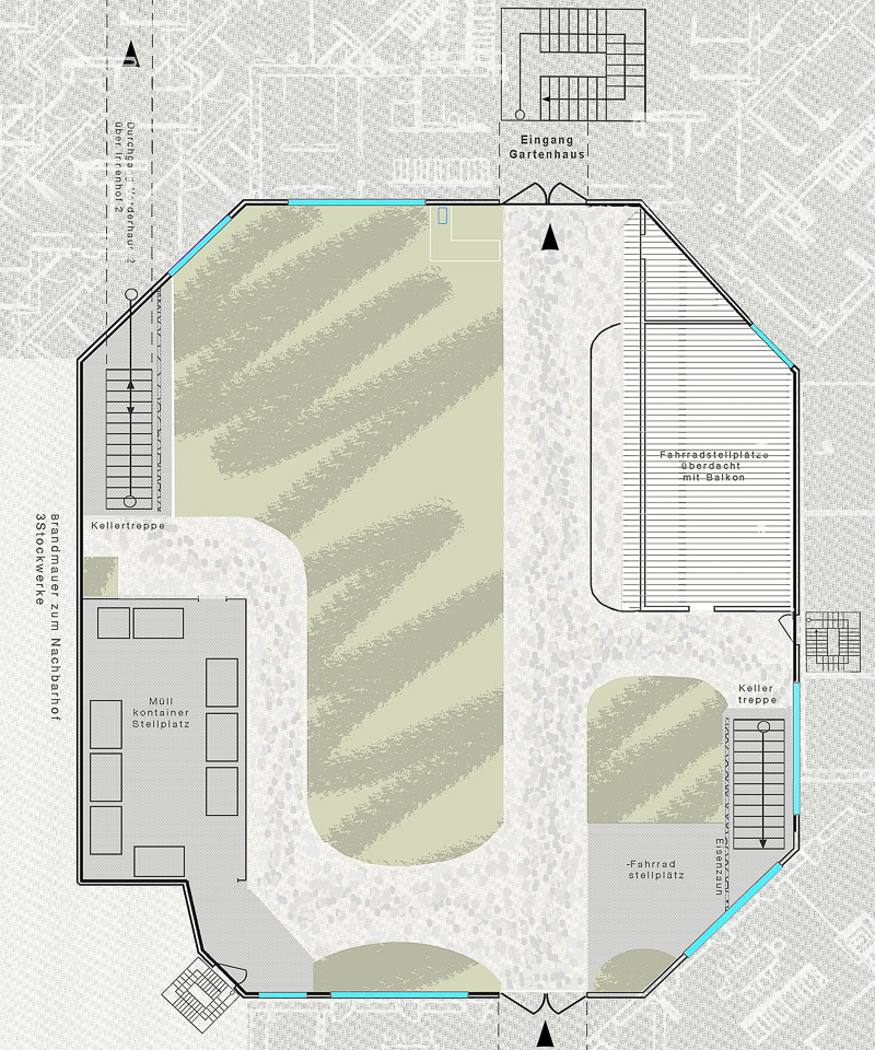Plan, Innenhof |  | Courtyard, plan